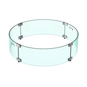 Sk-fe0034-24 Skyflame 24 Inch Round Fire Pit Glass Wind Guard Thick And Clear Tempere... Fast Ship