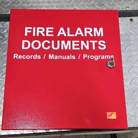 Ace-14 Space Age Electronics Document Cabinet Fire Alarm Red Usa