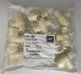4101-158 Spears 10 Pack 1-1/4 Inch X 1 Reducing Tee Socket Cpvc