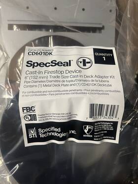 Cd601dk Specseal 6 Inch Cast In Fire Stop Device