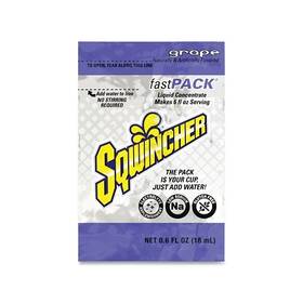 159015302 Sqwincher Fast Pack Drink Mix Grape 0.6 Fl Oz Yields 6 - 200 Per Ca