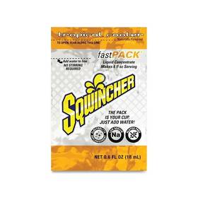 159015309 Sqwincher Fast Pack Drink Mix Tropical Cooler 0.6 Fl Oz Yields 6