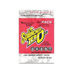 159015501 Sqwincher Zero Sugar-free Fast Pack 0.6 Oz Yields 6 Fruit Punch