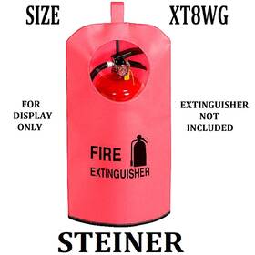 Xt8wg Steiner Fire Extinguisher Cover Press Type Closure-color Finish Fluoresent Pink