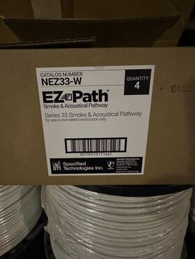 Nez33-w Sti Smoke And Acoustical Pathway Square Box Of 4 White