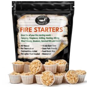 Lf-1603 Superior Trading Co. Fire Starter Pods In Resealable Packs - Starters For Ca