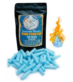 Survival Boy 689394771767 Fire Starter Plugs 50 Pack Extreme Winter And Weather Resistant Can Light