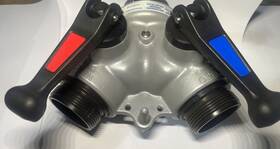 Ay5nj-nj Task Force Tips Gated Wye Quarter Turn Valve 2.5 Inch Inlet Double Out
