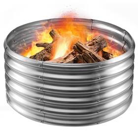 Hp-80-42 Tbmlc Camp Fire Ring Pit Large Round Galvanized Steel Heavy Duty F