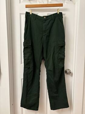 8415-01-464-4244 Terry Manufacturing Co. Inc. Fss Wildland Firefighting Aramid Flame-resistant Green Cargo Pants Size 30-34x34