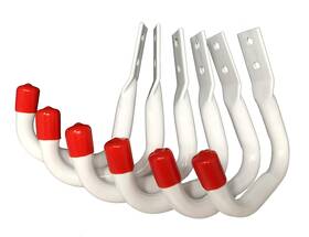 Uh03-6p-w Tetra-teknica Uh03w Heavy Duty Garage Storage Utility Hooks Color White