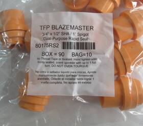 80175rs2 Tfp Blazemaster 10-pack Sprinkler Head Adapters 3/4 X 1/2 / 1 In Spigot