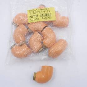 80198 Tfp Blazemaster 10 Pack 1 X 1/2 Inch Slip Fnpt Cpvc 90 Sprinkler Head Elbows