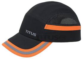 B0c1hz1h4g Titus Lightweight Safety Bump Cap Baseball Style Protective Hat Black/orange