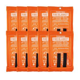 Tonyko 769891319829 Emergency Fire Blanket For Home And Kitchen - Orange Suppressio