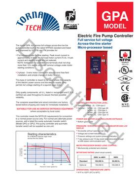 Gpa-460 Tornatech Gpa-460/60/3/60 Electric Fire Pump - Gpa 460/60/3/60 New