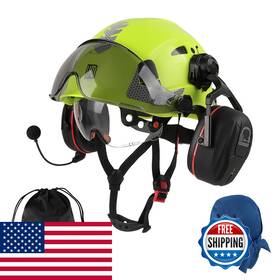 B0d2nrd9n4 Um Ultramaxx Safety Helmet Built-in Visor Bluetooth Ear Muffs Hard Hat Vented