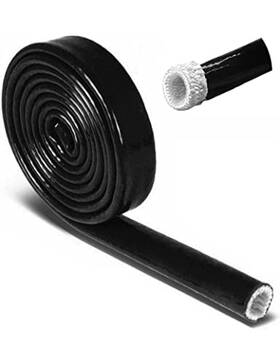 Ummickl 726634158473 Heat Shield Fire Sleeve Silicone Coated Fiberglass 3/8 Inch Id X 5ft For Automoti