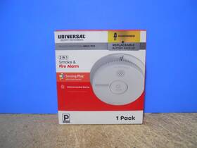 Universal Security Instruments 017801703092 2 In 1 Smoke And Fire Alarm Sensing Hardwired Battery Backup