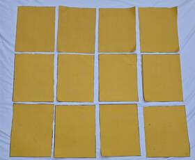 4210-01-306-7826 Us Naval Command Systems Aramid Fiber Smoke Fireproof Curtain Remnants 8 Inch X 10 Yellow Sys