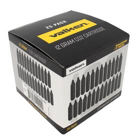 Gram-25ct Valken 844959110409 Co2 Cartridge 12 Silver