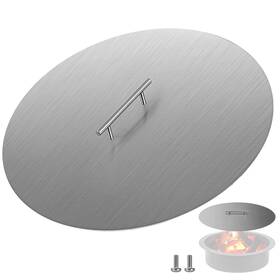 Vbenlem 803645178932 Fire Pit Lid Round 20 Inch Ring 1.5 Mm Thick 304 Stainle