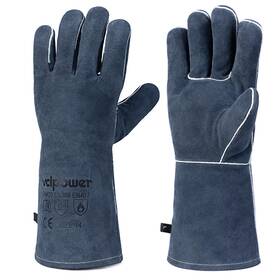 Wg-14l-bl Vclpower Welding Gloves Fire Heat Resistant Fireproof Leather For Pit Woo