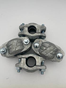1-005h Victaulic Lot Of 4 1 Inch Rigid Grooved Pipe Coupling Galvanzied Firelock 33.7mm