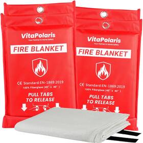 Mht0101 Vitapolaris Heavy-duty Emergency Fire Blanket 4 Pack Fireproof Fiberglass Bl... Fas