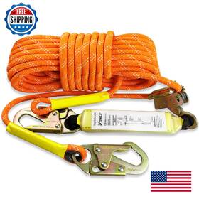 B0fb3161xf Vonlx Fall Protection Safety Rope 25ft Heavy Duty Vertical Roofing With All