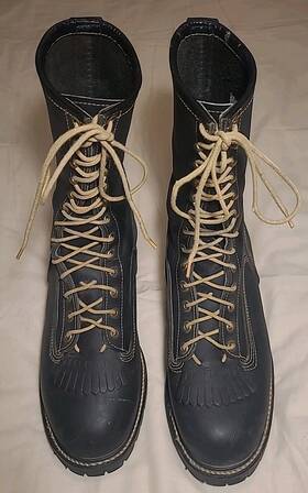 834-6371 Weinbrenner Wildland Firefighting Boots Size 12 Xw Black Leather Usa