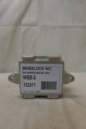 102411 Wheelock New Weatherproof Backbox Enclosure Gray Wbb-s Hole Size 1/2 Inch Npt