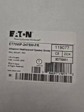 Et70wp-24177c-fr Wheelock Eaton Corporation Et70wp-245-fr / New In Box Sealed Ship Today