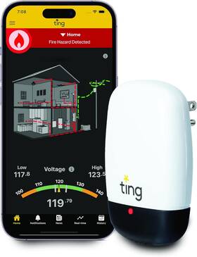 Whisker Labs Inc. 445026076098 Ting Fire Electrical Prevention Sensor And Service - Residential Use Only 1