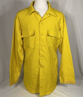 2764 Workrite Wildland Fire Shirt Mens Xxl Large Yellow Usfs Issue 98% Aramid 2% Carbon Core
