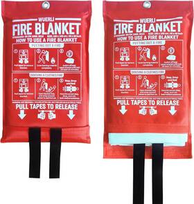 Fb002 Wuerli Fire Blanket For Home And Kitchen 40 Inch X 2 Pack Emergency B... Fast Ship