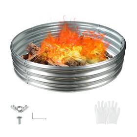 Khp-150 Ysejomp 60 Inch Diameter Round Galvanized Fire Pit Ring/fire Ring - Foldable And Perf