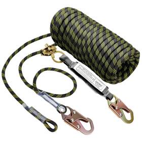 B0f4524n5h Yubisec Vertical Lifeline Assembly 100ft Polyester Rope Harness Safety Two Grab