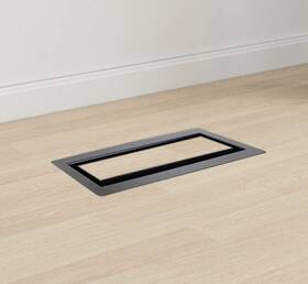 Zion Building Supplies 628090075076 3 Inch X 10 Flush Mount Floor Register Matte Black Modern Vent For Ac