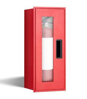 Jax-zonon-1546 Zonon 10lb Fire Extinguisher Cabinet Wall And Surface Mount Red Steel Case