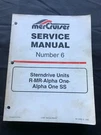 1997 Mercury Mercruiser Service Manual #6 Stern Drive Units Mr Alpha One Ss. Fixed Price $87.75.