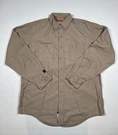 Riverside Fr Shirt Mens Large Tall Khaki Flame Resistant Workwear Westex. Fixed Price $34.99.