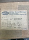 Barber Colman High Limit Duct Thermostat TA3431 Manual Reset Used Shelf Wear. Fixed Price $50.00.
