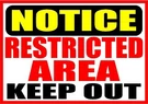 Notice Restricted Area Keep Out Decal Safety Sign Sticker Osha. Fixed Price $7.69.