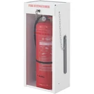 Global Industrial Fire Extinguisher Cabinet Surface Mount Lockable Fits 2-1/2-5. Fixed Price $77.04.
