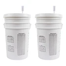Fastrack 2-PACK 6.5 Gallon Fermentation Bucket With Lid & Airlocks White .... Fixed Price $78.68.