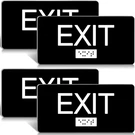 4 Pcs Ada Compliant Exit Sign With Tactile Braille 6 3 Inch Plastic Si.... Fixed Price $15.22.