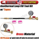 Geothermal Loop Fill Tool 100PSI Pressure Test Gauge 1/8 Needle For Garden Hose. Fixed Price $56.04.