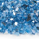 Vivid Ocean Blue Reflective Fireglass 1/2" Inch Fireplace Pit. Fixed Price $163.19.