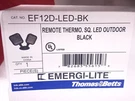 Thomas & Betts/abb EF12D-LED-BLK Emergi-lite Outdoor Double Head Square Black. Fixed Price $74.00.